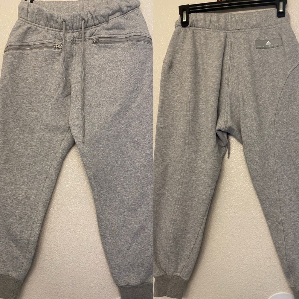 Adidas X Stella McCartney Sweat pants gray lounge wear organic cotton blend XS